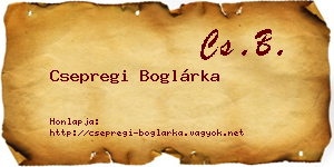 Csepregi Boglárka névjegykártya